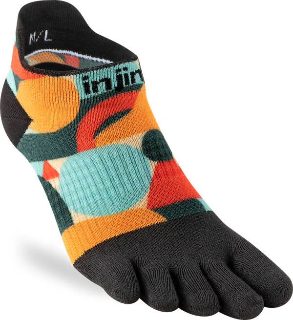 Injinji Toe Socks - Injinji UR Womens SIERRA No Show Plumas (Artist Design SS24) - Barefoot Junkie - Injinji Socks