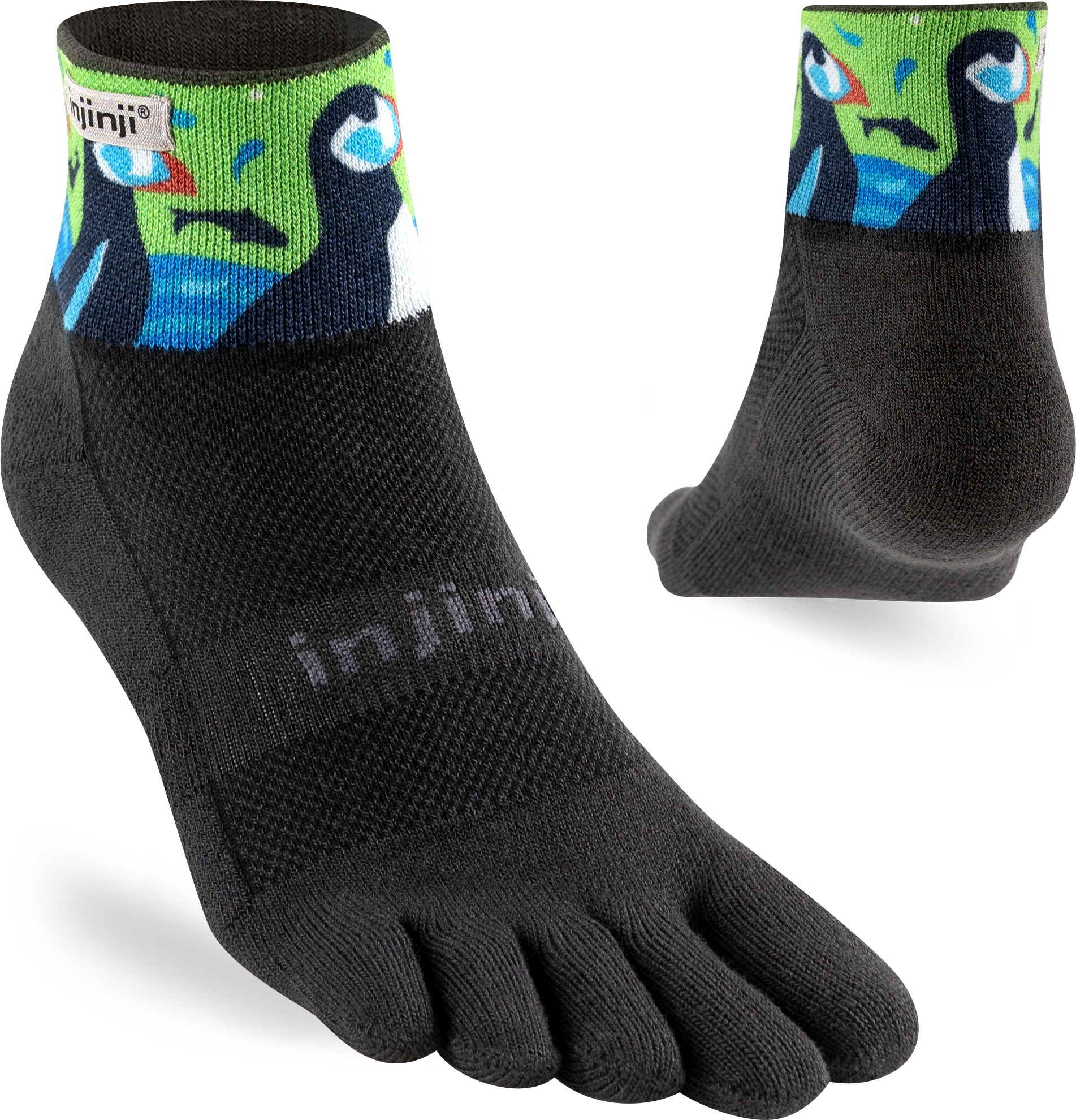 Injinji Trail Midweight Mini Crew Men's Puffins (Artist Designed SUMMER24)